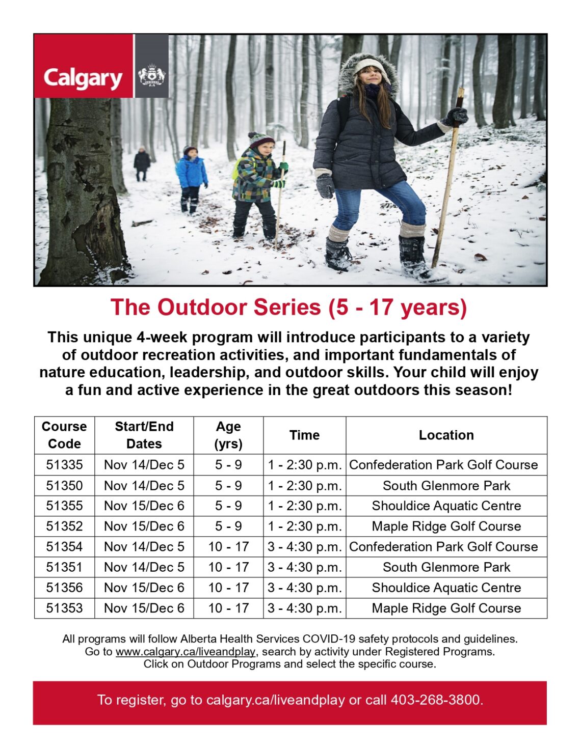 Outdoor Series-Fall Program from Calgary Recreation – Wildwood ...