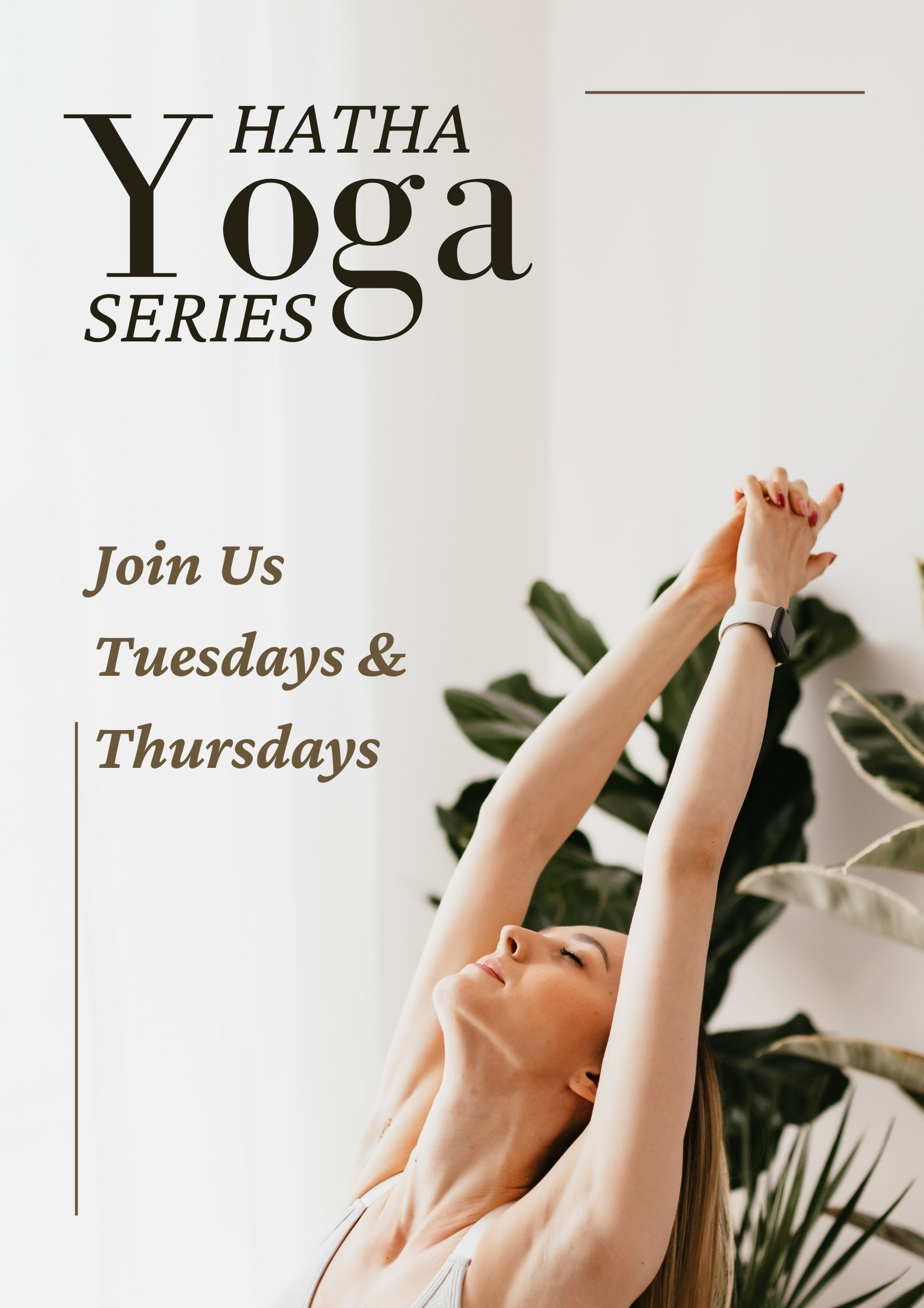 hatha yoga class promotion poster